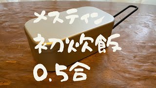 初炊飯メスティンで0.5合炊き　【おうちキャンプ飯】