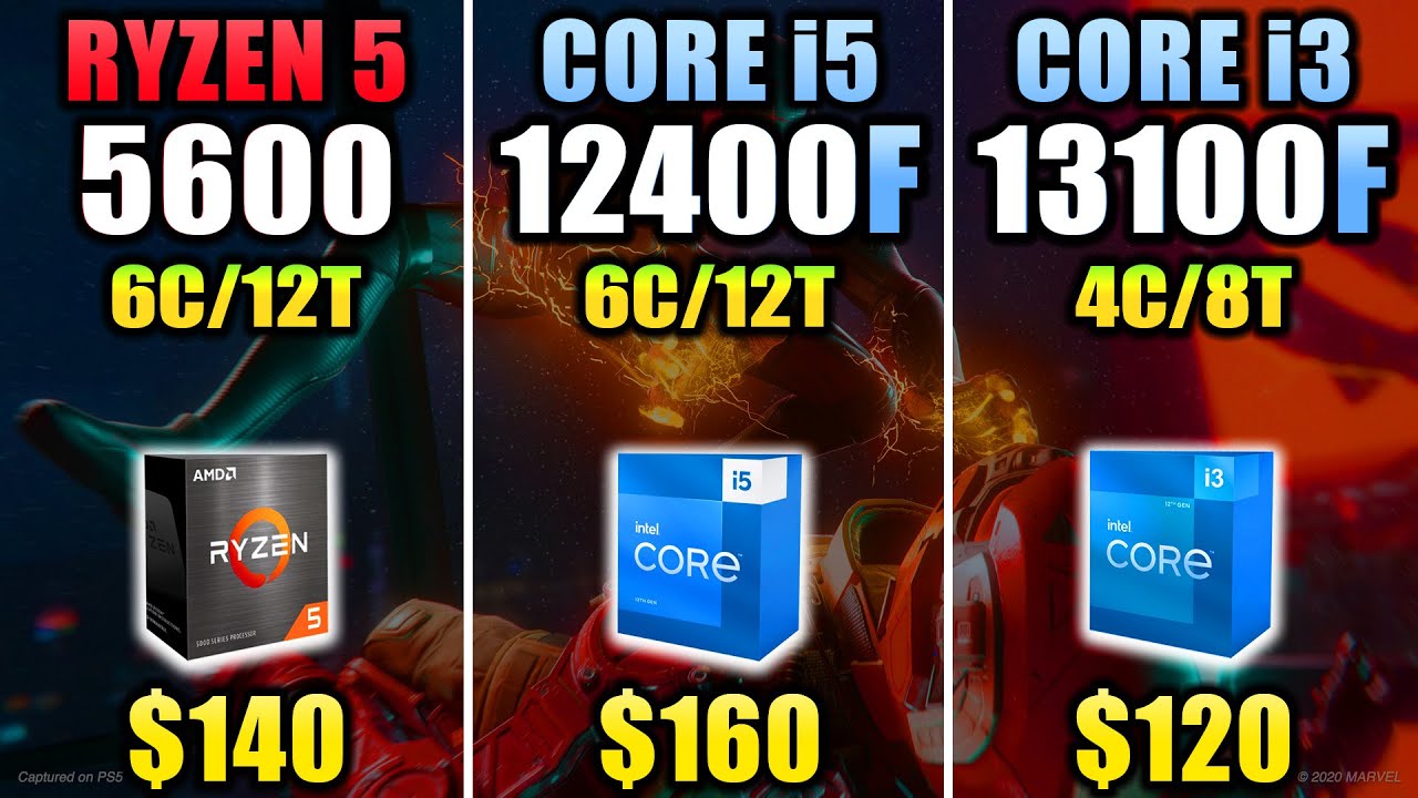 R5 5600 Vs I5 12400f Vs I3 13100f How Much Performance Difference R5 5600 Vs I5 12400f Vs I3 13100f How Much Performance Difference