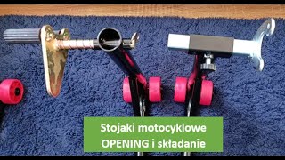 Stojaki motocyklowe Humberg MT1 OPENING i składanie