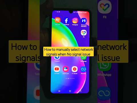 Manually select network signals when there is no signal problem #shorts #shortfeed #samsung #network