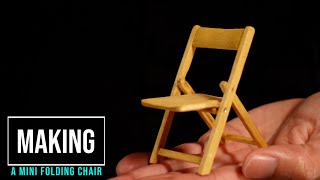 Making a Miniature Wooden Folding Chair | 1:12 Scale Dollhouse and Dioramas