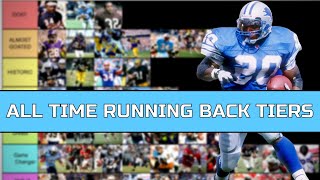 NFL History Running Back Tiers | ALL TIME RBs Ranked