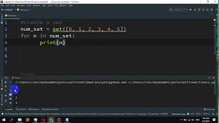 How to iteration over sets in Python