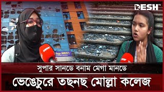 'আবার আসলে হাড্ডি-গুড্ডি ভেঙ্গে ফেলবো' | Students | Mollah College | Kabi Nazrul Govt. | Desh TV