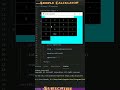 How to make Calculator with user interface in python | code is in description | #shorts
