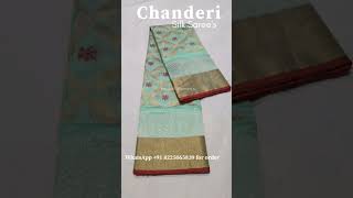 Chanderi Handloom Silk Saree With Prices| चंदेरी सिल्क साड़ी | #weddingsarees #chanderisaree