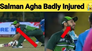 Salman Ali Agha Badly Injured 😭💔 During Pakistan vs india match Asia cup 2023