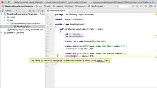 4. Reading input from the user using the Scanner class