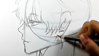 5 STEPS How to Draw Anime Face SIDE VIEW - Step by Step Tutorial