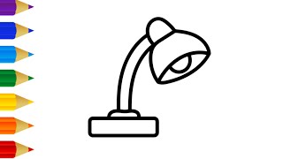 TABLE LAMP DRAWING, EASY DRAWING VIDEOS #shorts