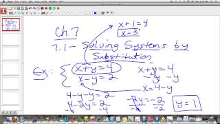 7.1 Notes (part 1) - Solving by Substitution