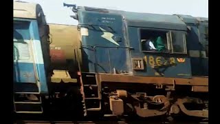 Rajkot-Rewa Super fast Express Hauled by Massive VaTvA WDM 3A 18628 Tremendously Crossed Muli Road.