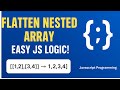 Flatten a Nested Array in JavaScript | Beginner-Friendly Loop Explanation