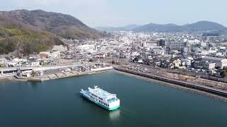 笠岡湾の風景その3 マビックミニ空撮41日目　　JR山陽本線