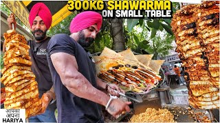 80/- Rs में Sardar ji ka Desi Jatt Street Food | India ka Big Daddy Veg Shawarma, Monster Burrito