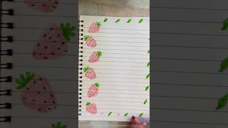 🌷Simple page border design😲||beautiful journals designs ||#trending#ytshorts@Brainybits748