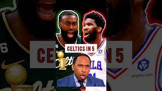 The #Celtics will BEAT the #Sixers in 5 Games ‼️🤯🏆 #STEPHENASMITH #ESPN #NBAPLAYOFFS #76ERS #SHORTS