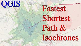 Finding fastest shortest routes and Creating Isochrones in QGIS