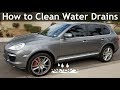 IMPORTANT - Unclog Water Drain Ports on Porsche Cayenne or Else! (DIY How To Tutorial)