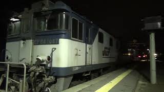 【EF64重連1043号機1047号機】石油貨物列車　後編　中央西線洗馬駅2番線を発車／