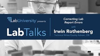 LabTalks #4: Correcting Lab Report Errors
