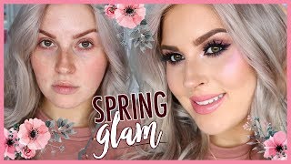 SPRING GLAM MAKEUP 🌻 Chit Chat Get Ready With Me!
