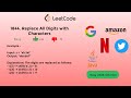 1844 Replace All Digits with Characters (Leetcode) | Easy Solution