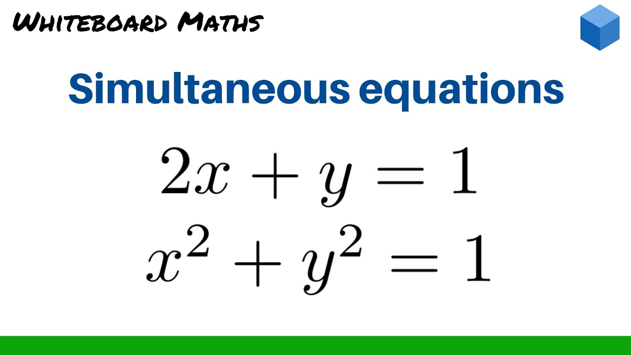 Solving Nonlinear Simultaneous Equations - YouTube