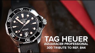The TAG Heuer Aquaracer Professional 300 Tribute to Ref. 844 revitalizes TAG's first diver