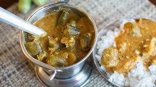 Bendekayi huLi | Bendekai Sambar | Okra Sambar | Ladies finger Sambar