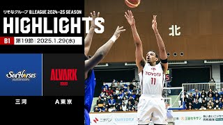 【ハイライト】シーホース三河vsアルバルク東京｜B1 第19節｜1.29.2025 プロバスケ (Bリーグ)