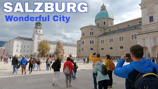 Salzburg Austria, Walking Tour 4K Ultra HD | ASMR / Salzburg Autumn Walking Tour