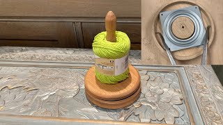 Rotating Yarn Holder Using Lazy Susan Bearing