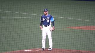 2021/8/8 ギャレット投手 投球練習 バンテリンドームナゴヤ 中日ドラゴンズ VS 北海道日本ハムファイターズ エキシビジョンマッチ