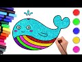 NOVO!! APRENDA A DESENHAR UMA BALEIA DE GLITTER | Easy Drawing | Chiki Art Brazil