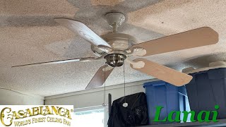 53” Casablanca Lanai ceiling fan (1-3, B720 All Weather Bleached Oak Blades)