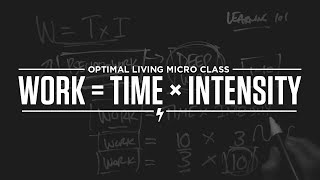 Micro Class: Work = Time x Intensity (Study + life hack)