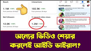 ফেসবুকে অন্যের ভিডিও শেয়ার করে কিভাবে Reach বাড়াবেন? How to get better reach by video sharing?