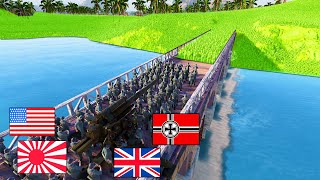 Can Every WW2 Army Hold Bridge VS 6 MILLION ZOMBIES!? - Ultimate Epic Battle Simulator 2 UEBS 2