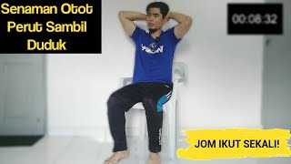 Senaman Otot Perut Sambil Duduk Atas Kerusi (Jom Ikut Sekali!)