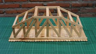 How to make a bridge using popsicle sticks - 110 | ice cream stick craft