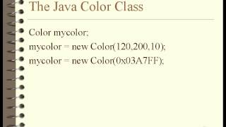 20.Intro to Java -Chapter03.Drawing Text in a Window-Lesson7.Selecting Colors