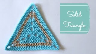 How to Crochet Solid Triangle Using Double Crochet