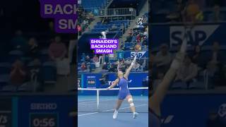 Diana Shnaider’s WICKED backhand smash ends crazy point vs. Zheng in Tokyo! 🌪️ #WTA #tennis #shorts