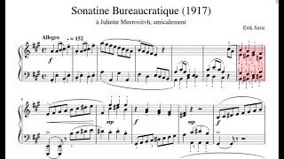 Erik Satie: Sonatine Bureaucratique Piano Sheet Music