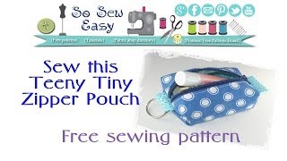 How to sew a Teeny Tiny keyring zipper pouch