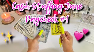 CASH STUFFING JUNE PAYCHECK #1 | WHATS NEW AT MY SHOP! | #cashenvelopesystem #cashbudgeting