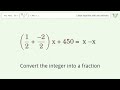 Linear equation with one unknown: Solve 96+((96+x)/2)+306=x step-by-step solution