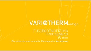 Variotherm VarioKomp - Montageanleitung für eine warme Zukunft