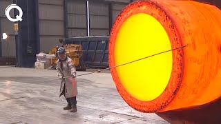I've never seen this outstanding 99 ton rolled ring forging process. Amazing production processes.